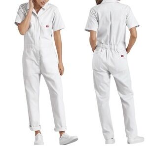 Dickies Women's White Jumpsuit Large